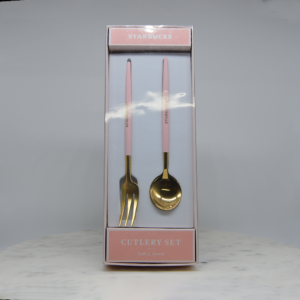 Pink & Gold Cutlery Set