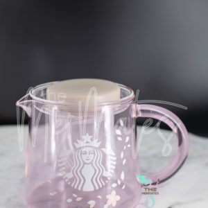 Pink Cherry Blossom Glass Mug