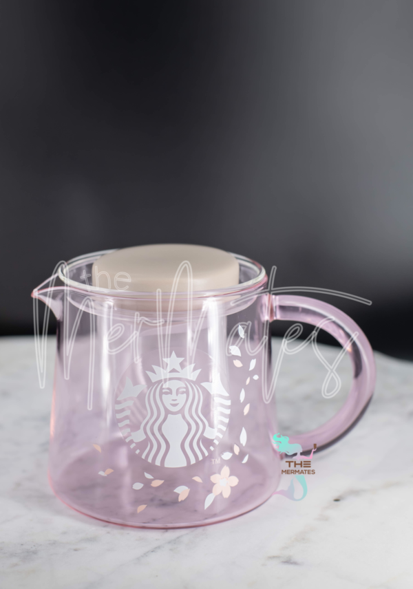 Pink Cherry Blossom Glass Mug