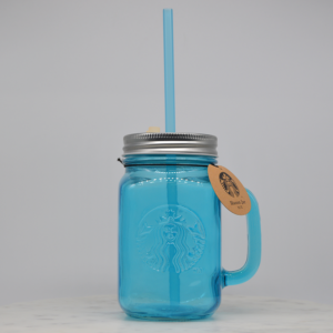 Blue Glass Mason Jar