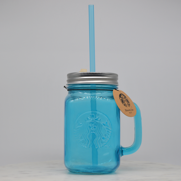 Blue Glass Mason Jar