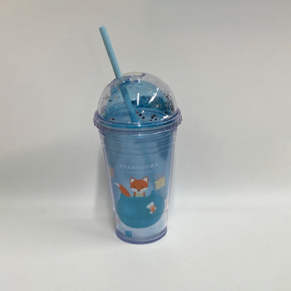 Fox Glitter Dome Tumbler