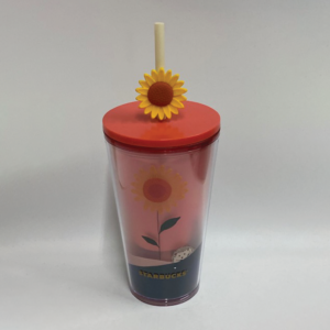 Sunflower Topper Plastic Tumbler