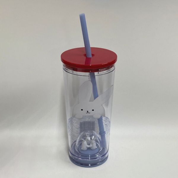 Bunny Globe Plastic Tumbler