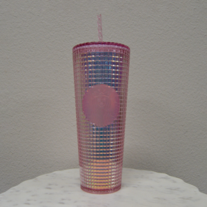 Mexico Rose Gold Grid Tumbler